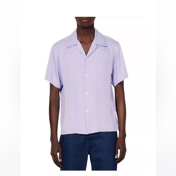 Sandro Other - Pop Short Sleeve Camp Shirt